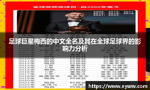 足球巨星梅西的中文全名及其在全球足球界的影响力分析