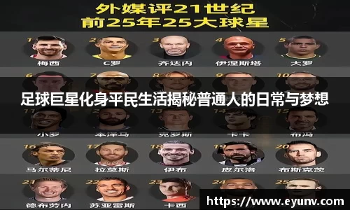 足球巨星化身平民生活揭秘普通人的日常与梦想